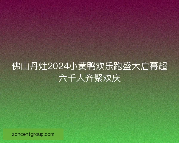 佛山丹灶2024小黄鸭欢乐跑盛大启幕超六千人齐聚欢庆