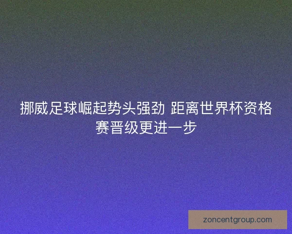 挪威足球崛起势头强劲 距离世界杯资格赛晋级更进一步
